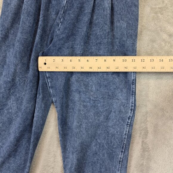 GAYA Pants Womens S Blue Acid Wash High Rise Tapered Pull On Elastic Waist Boho - Picture 6 of 11